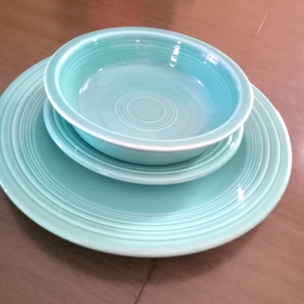 Fiesta 3 piece place setting-- Turquoise